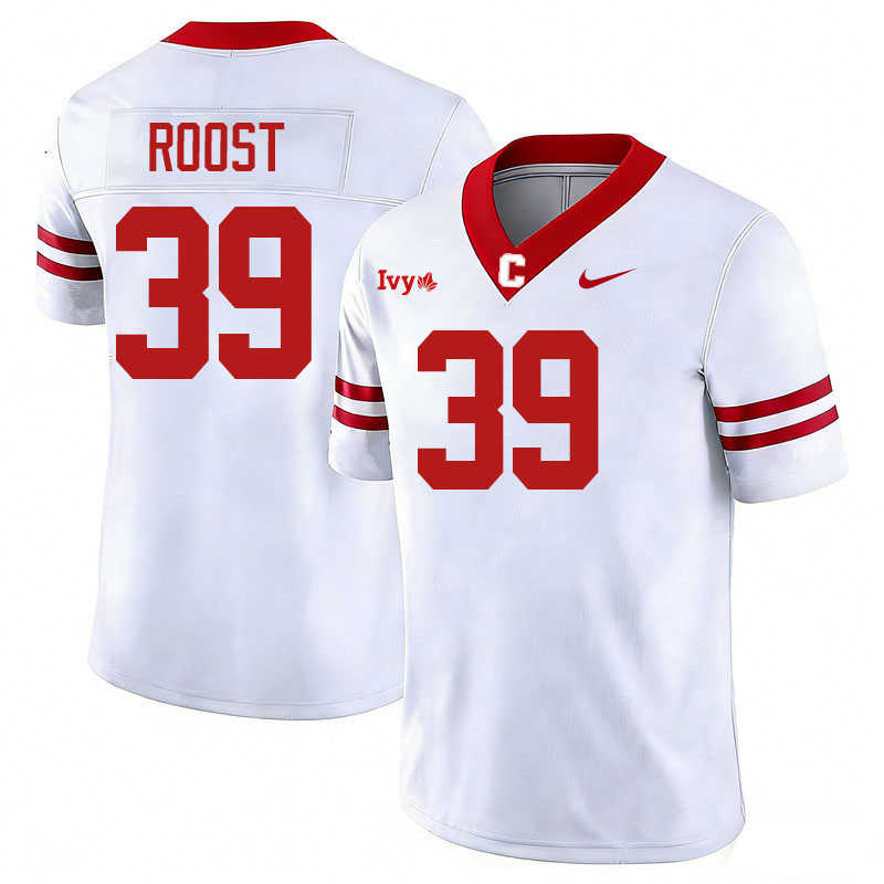 Cornell Big Red #39 Jonathan Roost College Football Jerseys,Uniforms Stitched-White